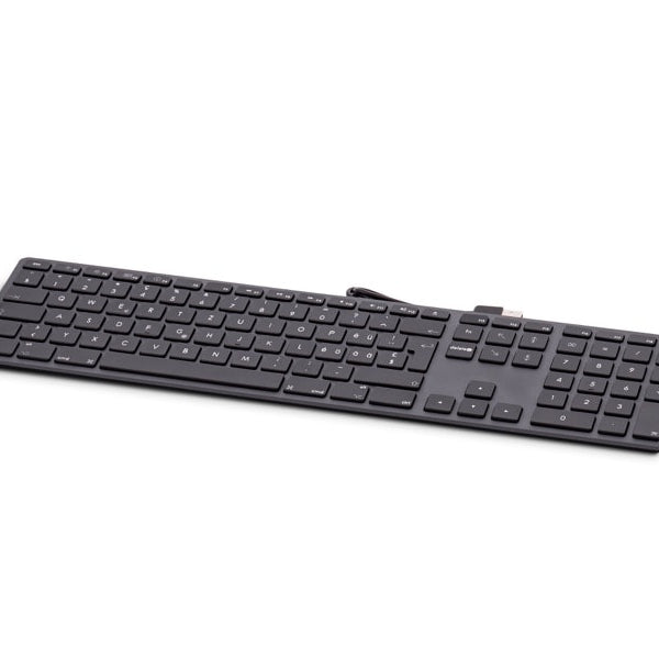 LMP Tastatur KB-1243 Schwarz, Mac CH-Layout mit Ziffernblock