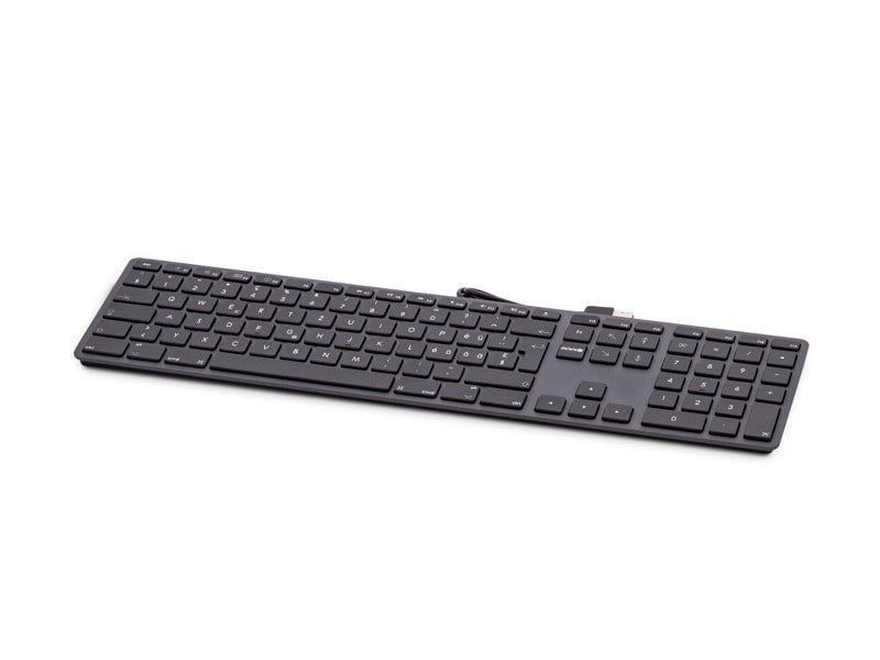 LMP Tastatur KB-1243 Schwarz, Mac CH-Layout mit Ziffernblock