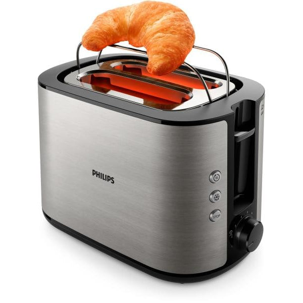 Philips Toaster Viva Collection Edelstahl/Schwarz