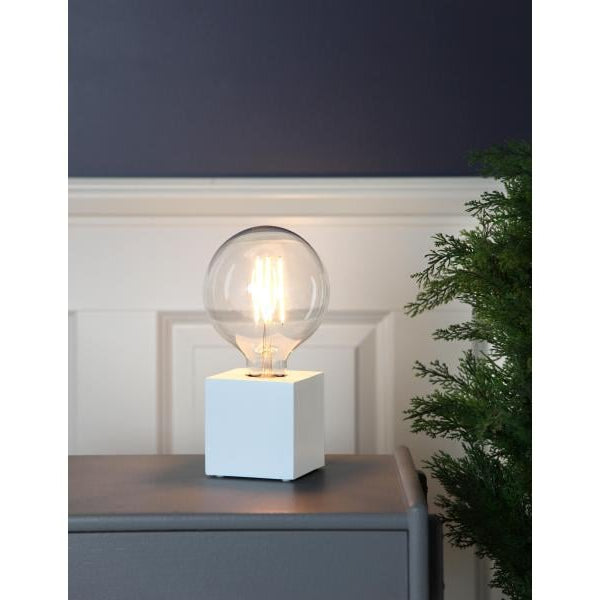 Star Trading Tischleuchte KUB E27 Weiss
