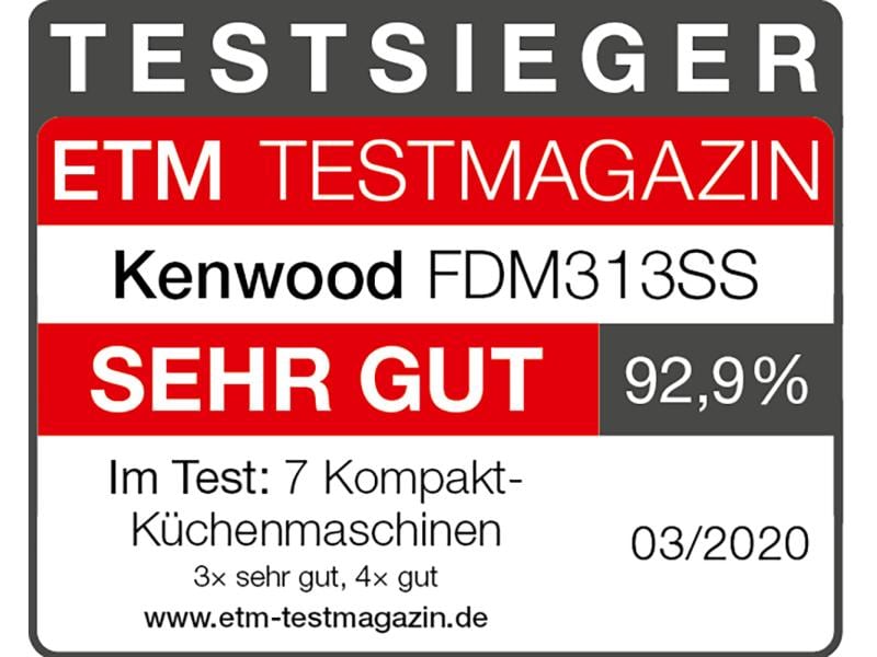 Kenwood Küchenmaschine Multipro Compact + FDM313SS Silber