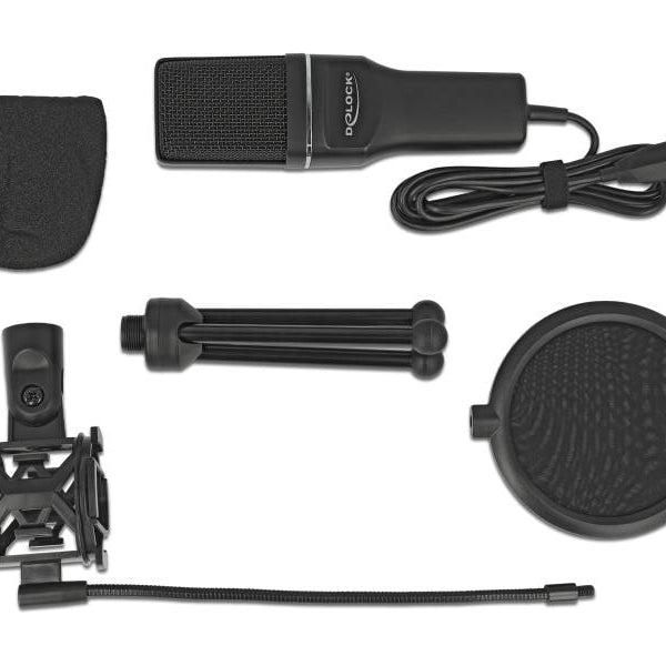 Delock Kondensatormikrofon USB für Gaming & Podcasting