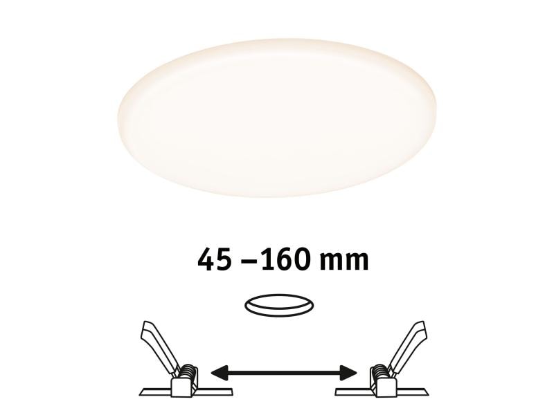 Paulmann Einbauleuchte Veluna VariFit Ø 185 3000 K, Weiss