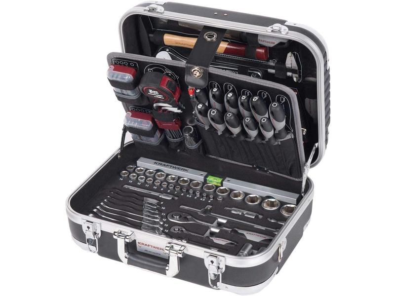 Kraftwerk Werkzeugkoffer B100, grau, 170-teilig
