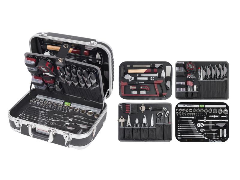 Kraftwerk Werkzeugkoffer B100, grau, 170-teilig