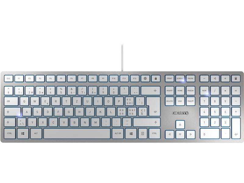 Cherry Tastatur KC 6000 Slim CH-Layout Silber