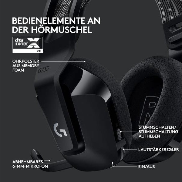 Logitech Headset G733 Lightspeed Schwarz