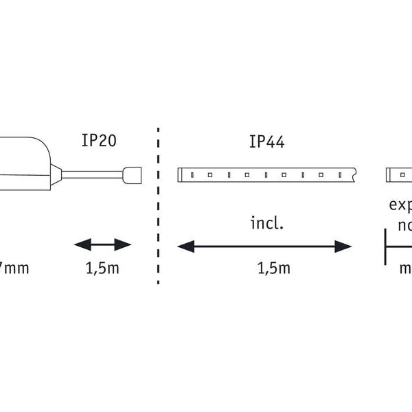 Paulmann LED-Stripe MaxLED 250 2700 K, 1.5 m Basisset