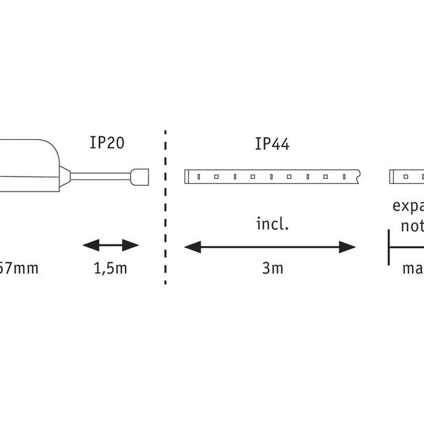 Paulmann LED-Stripe MaxLED 250 2700 K, 3 m Basisset