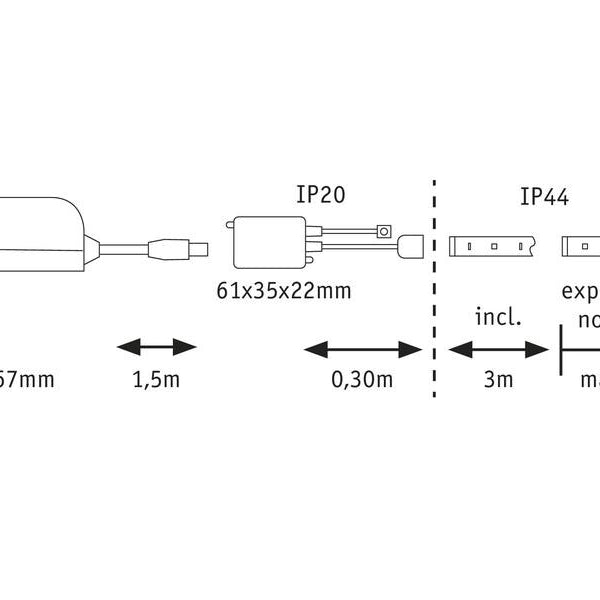 Paulmann LED-Stripe MaxLED 250 Tunable White, 3 m Basisset