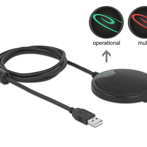 Delock Kondensatormikrofon USB, für Konferenzen, Omnidirektional