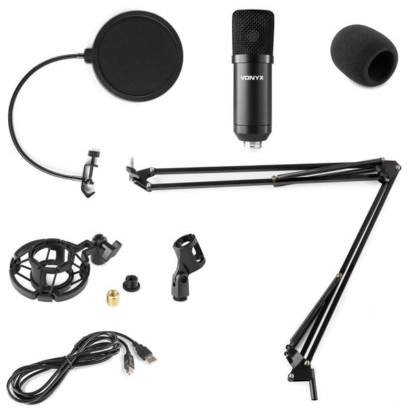 Vonyx Kondensatormikrofon CMS300B Studio-Set Schwarz