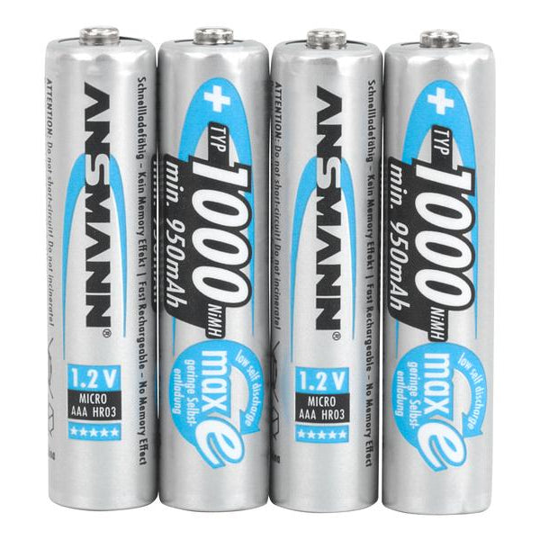 Ansmann Akku 4x AAA Typ 1000 950 mAh