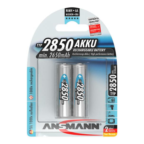 Ansmann Akku 2x AA Typ 2850 2650 mAh