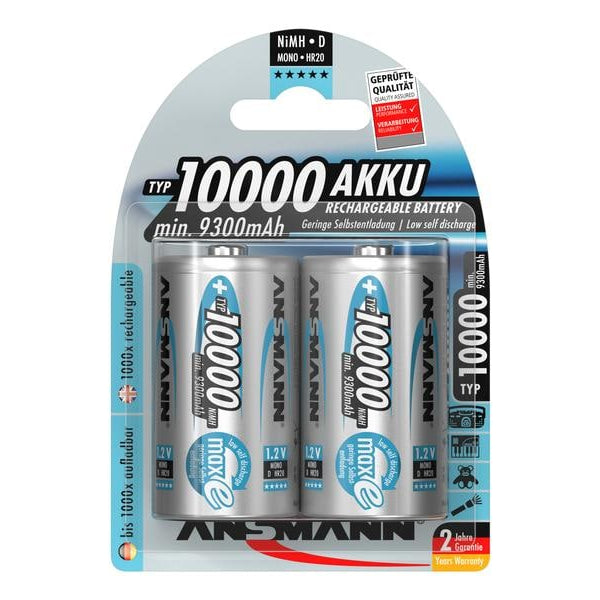 Ansmann Akku 2x D Typ 10000 9300 mAh