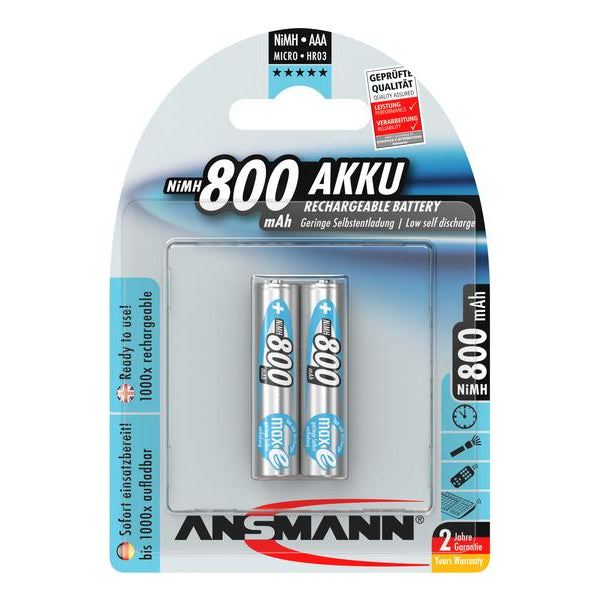Ansmann Akku 2x AAA 800 mAh