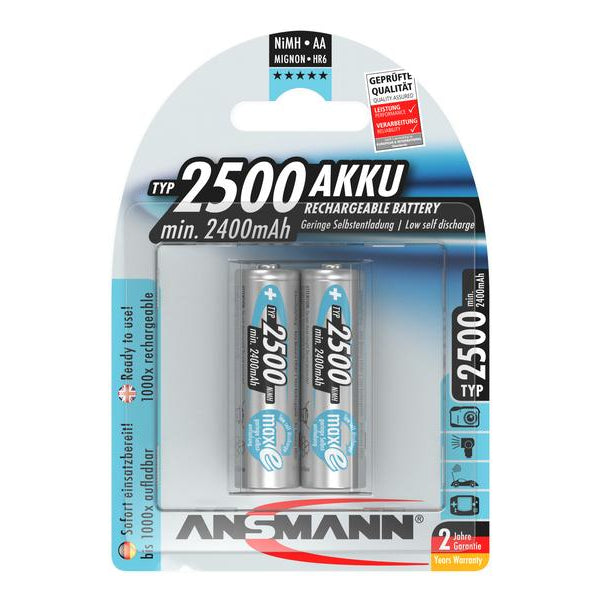 Ansmann Akku 2x AA Typ 2500 2400 mAh