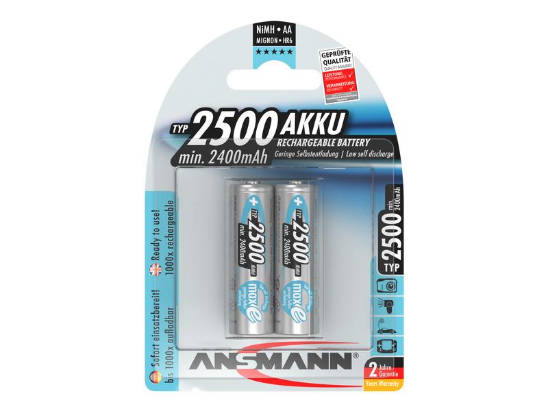 Ansmann Akku 2x AA Typ 2500 2400 mAh