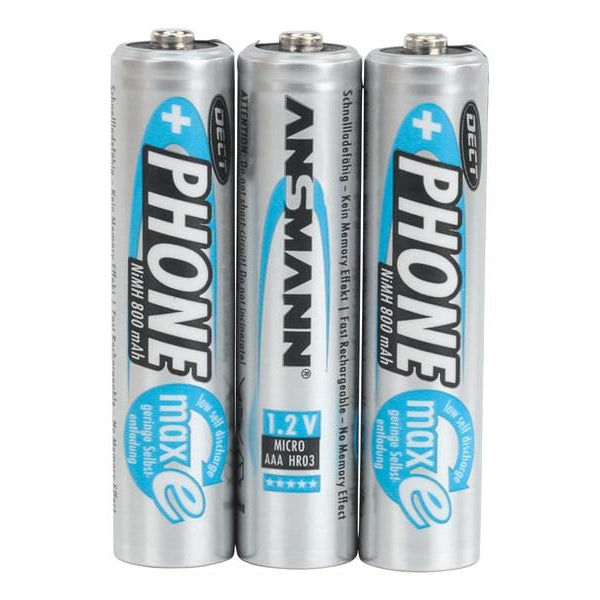 Ansmann Akku 3x AAA 800 mAh für DECT-Phones