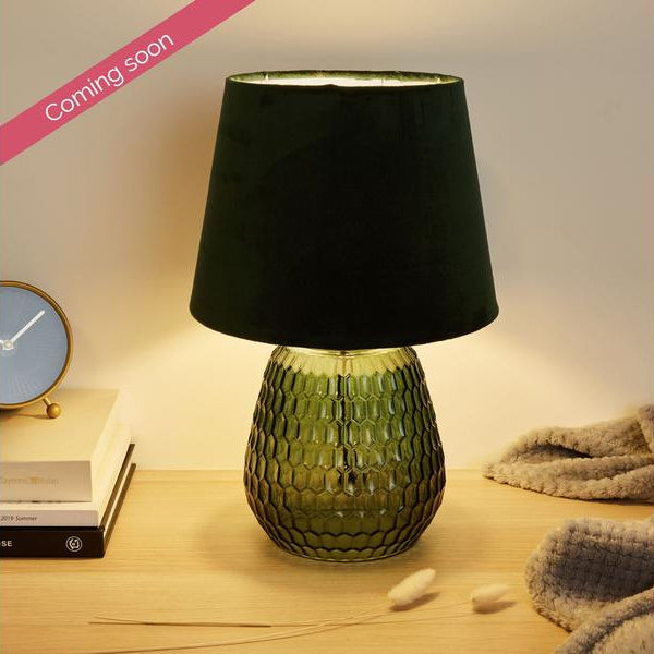 Pauleen Tischleuchte Crystal Velours 1x E14 Grün