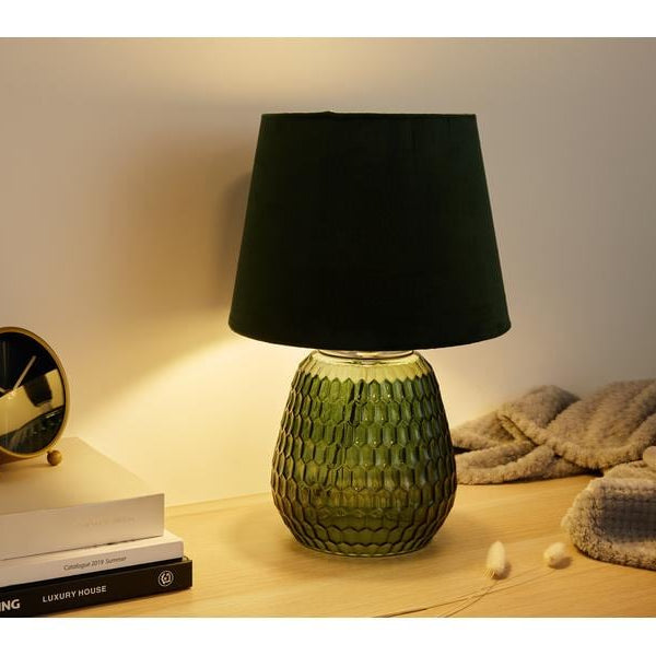 Pauleen Tischleuchte Crystal Velours 1x E14 Grün