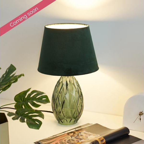 Pauleen Tischleuchte Crystal Velvet 1x E14 Grün