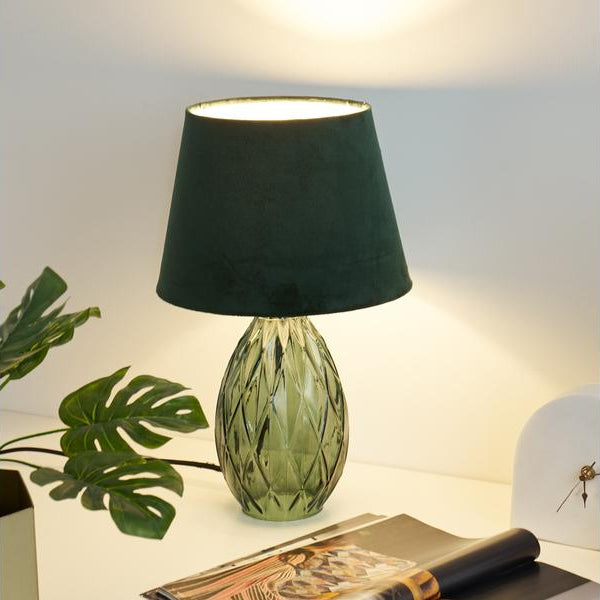 Pauleen Tischleuchte Crystal Velvet 1x E14 Grün