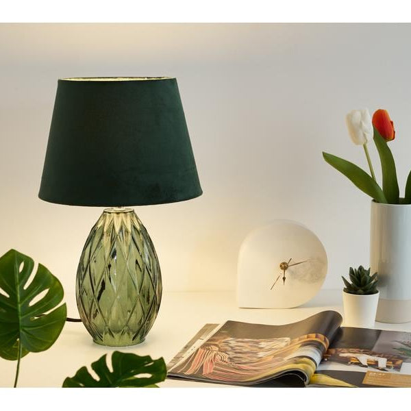 Pauleen Tischleuchte Crystal Velvet 1x E14 Grün