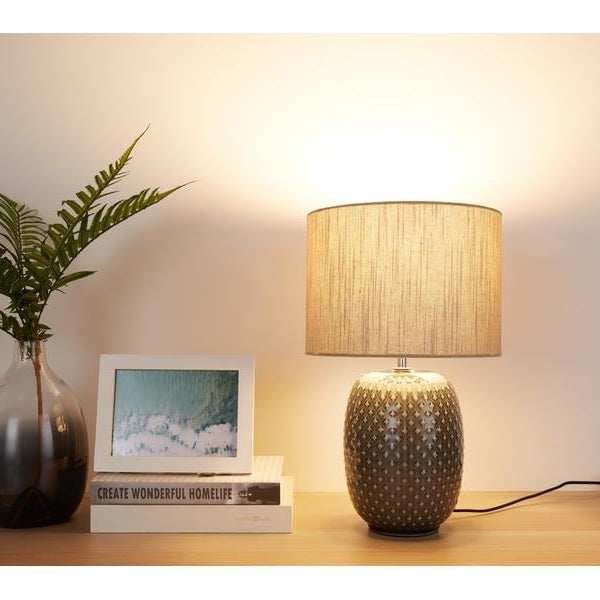 Pauleen Tischleuchte Pretty Classy 1x E27 Dunklelgrau/Beige