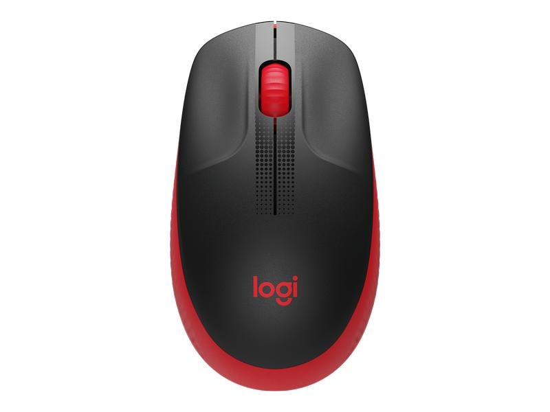 Logitech Maus M190 Rot/Schwarz, kabellos