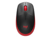 Logitech Maus M190 Rot/Schwarz, kabellos