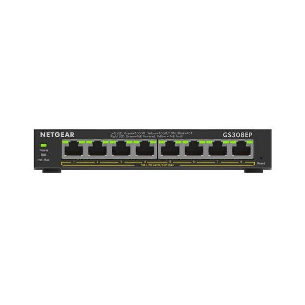 Netgear PoE+ Switch GS308EP-100PES 8 Port