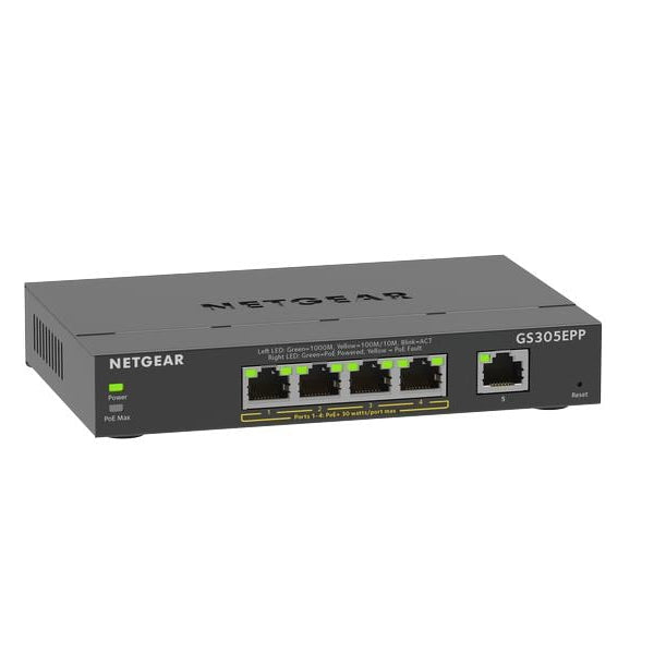 Netgear PoE+ Switch GS305EPP-100PES 5 Port