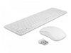 Delock Tastatur-Maus-Set 12703 Wireless Weiss