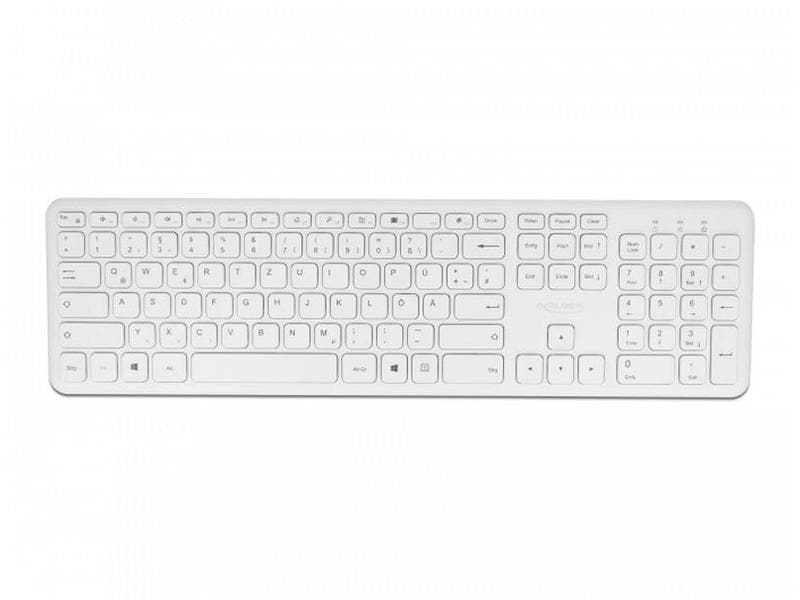 Delock Tastatur-Maus-Set 12703 Wireless Weiss