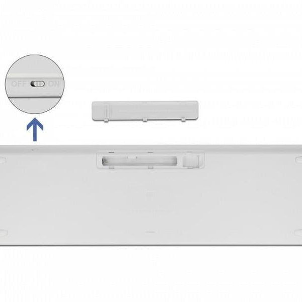 Delock Tastatur-Maus-Set 12703 Wireless Weiss