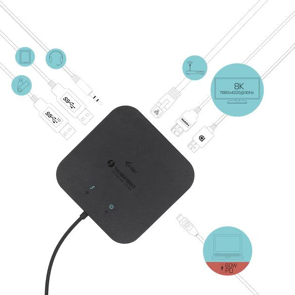 i-tec Dockingstation Thunderbolt 3 Travel Dual 4K PD 60W