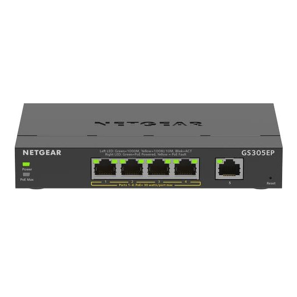 Netgear PoE+ Switch GS305EP-100PES 5 Port