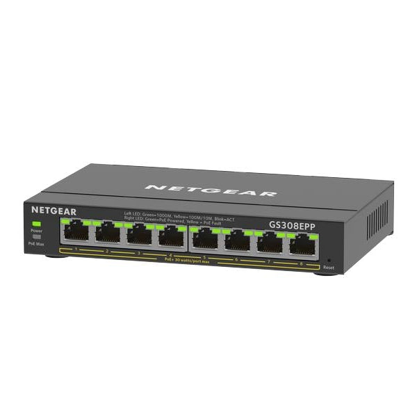 Netgear PoE+ Switch GS308EPP-100PES 8 Port