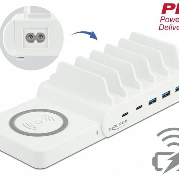 Delock Ladestation 41450 mit Wireless Charger
