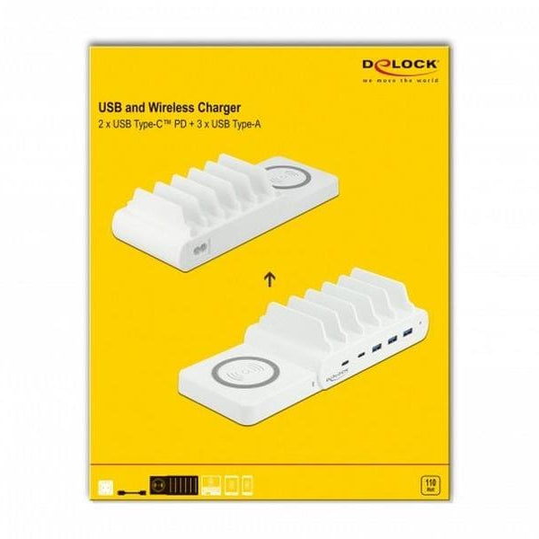 Delock Ladestation 41450 mit Wireless Charger