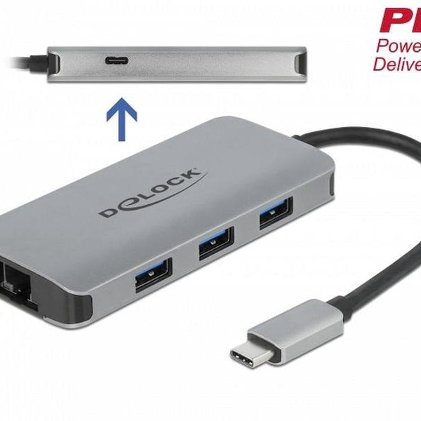 Delock Dockingstation USB-C – USB-A/LAN/PD 100W