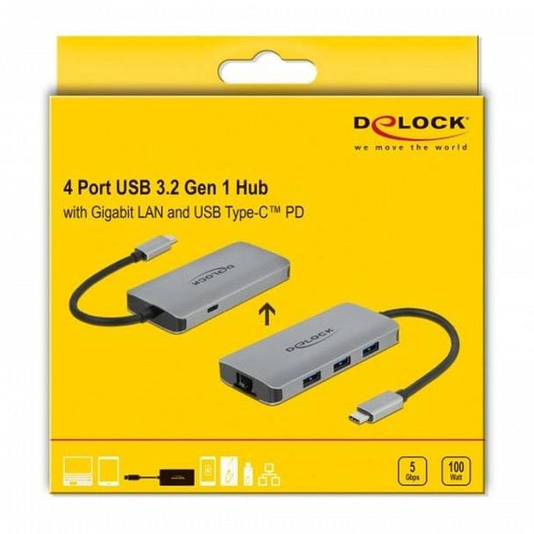 Delock Dockingstation USB-C – USB-A/LAN/PD 100W