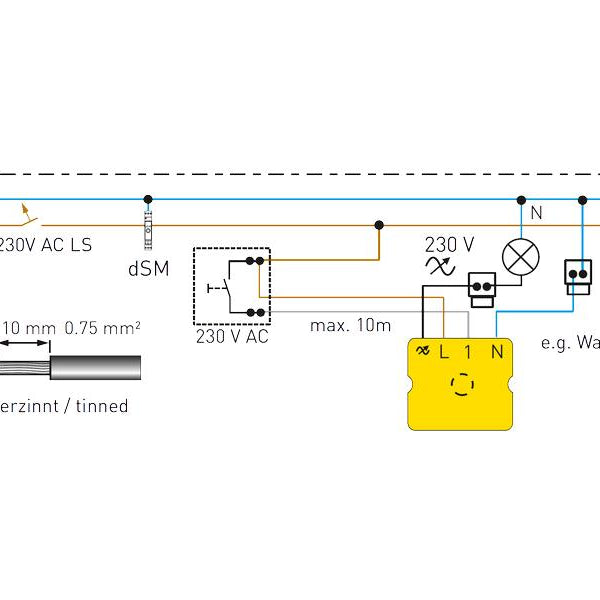 digitalSTROM Licht Tasterklemme Dimmer GE-TKM300 150 W