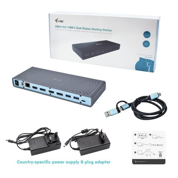I-tec USB 3.0 / USB-C Dual Display Docking Station