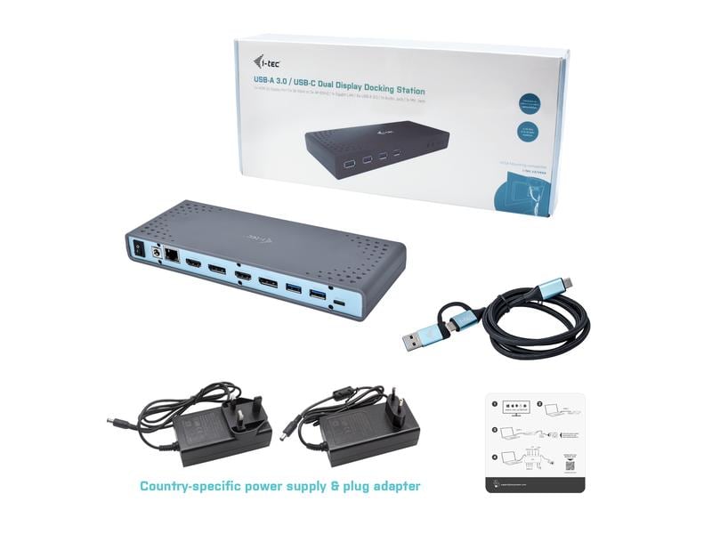 I-tec USB 3.0 / USB-C Dual Display Docking Station