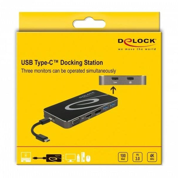Delock Dockingstation USB Typ-C – HDMI/DP/VGA/USB-Hub/PD
