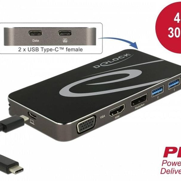 Delock Dockingstation USB Typ-C – HDMI/DP/VGA/USB-Hub/PD
