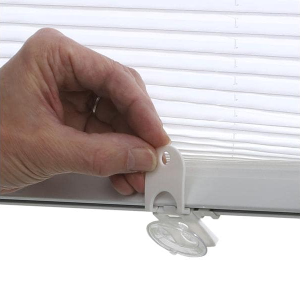 Gardinia Plissée Solo mit Saugnäpfen, blickdicht 50 x 130 cm, Weiss