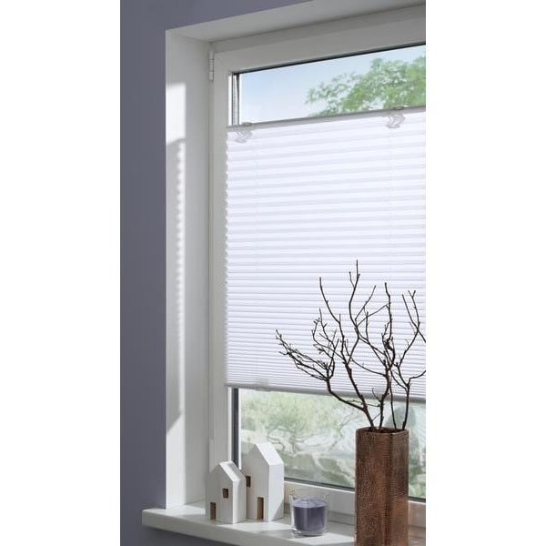 Gardinia Plissée Solo mit Saugnäpfen, blickdicht 50 x 130 cm, Weiss